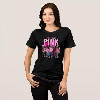 T-SHIRT EN TRI-MATIÈRE ROSE
