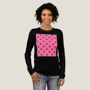T-shirt En Tri-matière Rose Chaud Sur Pois Rose Design Motif