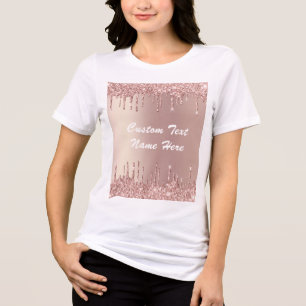 T-shirt En Tri-matière Rose Gold Parties scintillant Sparkly Texte person