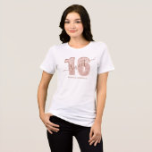 T-shirt En Tri-matière Rose Parties scintillant or Script Sweet 16 Annive (Recto plein)