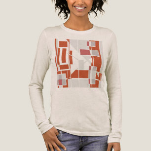 T-shirt En Tri-matière Rose Poussiéreuse Gris Rouille Géométrique Abstrai
