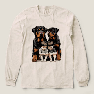 T-shirt En Tri-matière Rottweiler - Rottweilers Loyal Guardians Of Kids