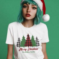 Rouges Rustiques Plaid Joyeux Arbres de Noël Femme