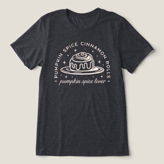 T-shirt En Tri-matière Rouleaux de cannelle à épices citrouilles (Design Recto)