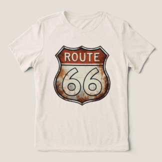 T-shirt En Tri-matière Route 66 Rusty Road Sign