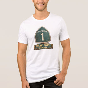 T-shirt En Tri-matière Route californienne un Autoroute de la Côte Pacifi