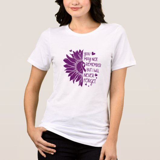 T-shirt En Tri-matière Ruban de sensibilisation à la maladie d'Alzheimer  (Recto)