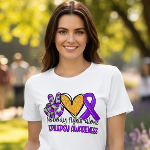 T-shirt En Tri-matière Ruban Violet de Sensibilisation à l'Épilepsie de S