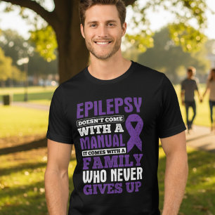 T-shirt En Tri-matière Ruban Violet de Soutien pour Famille atteinte d'Ép