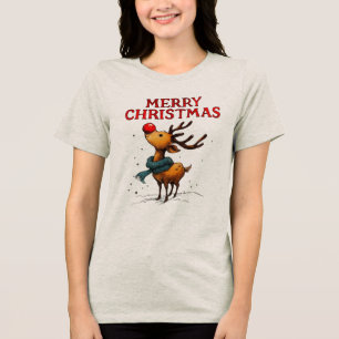 T-shirt En Tri-matière Rudolph dans la neige – Édition Joyeux Noël