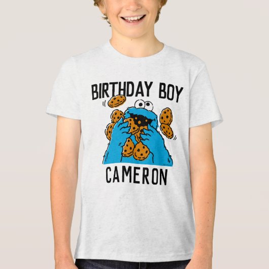 T-shirt En Tri-matière Rue Sésame | Anniversaire du Cookie Monster (Recto)
