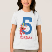 T-shirt En Tri-matière Rue Sésame | Elmo - Anniversaire Arc-en-ciel (Recto)