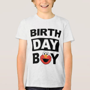 T-shirt En Tri-matière Rue Sésame   Elmo - Birthday Boy