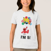 T-shirt En Tri-matière Rue Sésame | Elmo & Pals - Anniversaire (Recto)