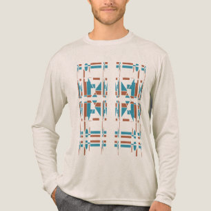 T-shirt En Tri-matière Rust Turquoise Sud-Ouest Art Look Grand Carrelage 