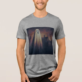 T-shirt En Tri-matière Rustic Vintage Old Halloween Ghost Painting Design