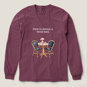 T-shirt En Tri-matière Sac à baguettes rose bleu Paris