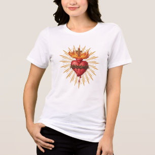 T-shirt En Tri-matière Sacré-Cœur de Jésus Catholique Traditionnel