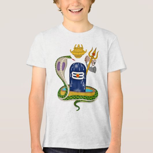 T-shirt En Tri-matière Sacred Shivlingam – Divine Mahadev Spiritual T-Shi (Recto)