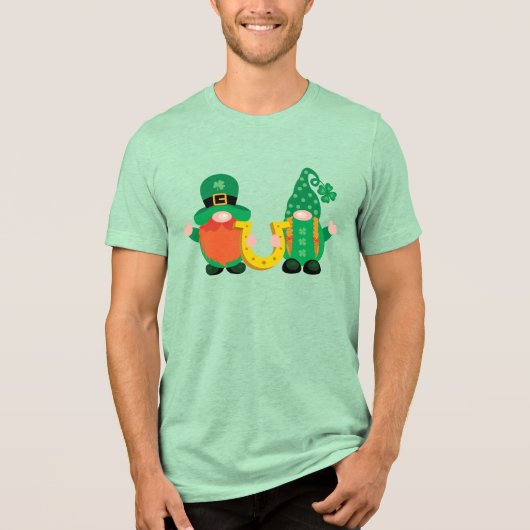 T-shirt En Tri-matière Saint Patrick's Day Lucky Gnome Duo (Recto)