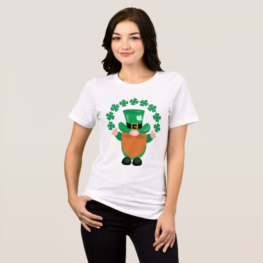 T-shirt En Tri-matière Saint Patrick's Day Lucky Leprechaun Gnome (Recto plein)