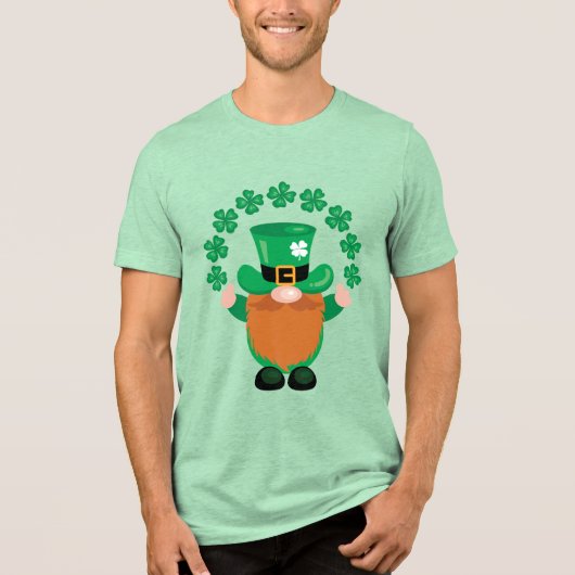 T-shirt En Tri-matière Saint Patrick's Day Lucky Leprechaun Gnome (Recto)