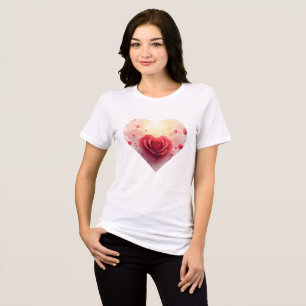 T-shirt En Tri-matière Saint Valentin Amour Rose