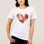T-shirt En Tri-matière Saint-Valentin Patchwork Heart (Recto)