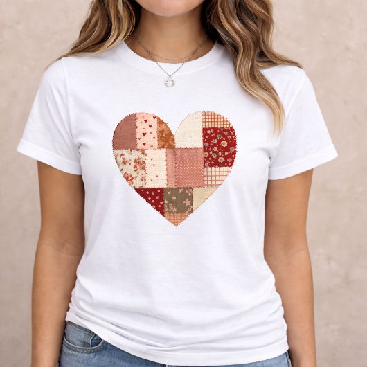 T-shirt En Tri-matière Saint-Valentin Patchwork Heart