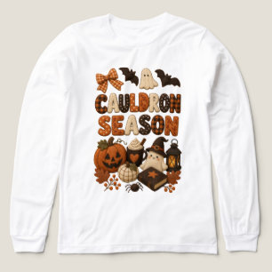 T-shirt En Tri-matière Saison Chaudron Mignon Fantôme d'Halloween
