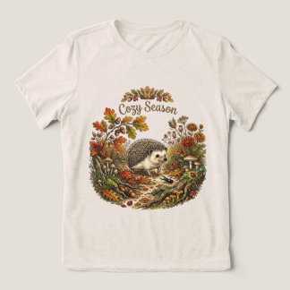 T-shirt En Tri-matière Saison Douillette Petit Hérisson Mignon Cottagecor