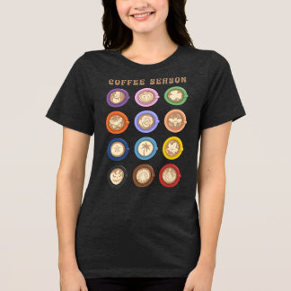 T-shirt En Tri-matière Saison du café, latte art mensuel