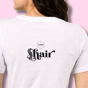 T-shirt En Tri-matière Salon de coiffure de votre logo employé blanc