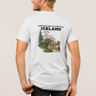 T-shirt En Tri-matière Salutations de l'État 52 Islande Carte drôle Me