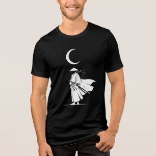 T-shirt En Tri-matière Samouraï sous le croissant de lune – Japon minimal
