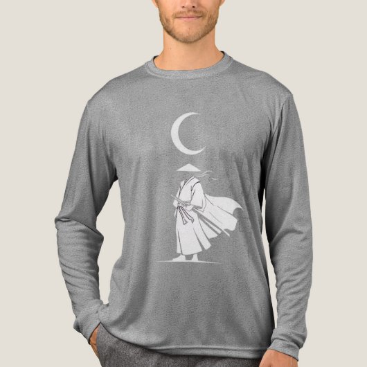 T-shirt En Tri-matière Samurai Under the Crescent Moon – Minimalist Japan (Recto)