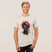 T-shirt En Tri-matière Samurai Warrior Rising Sun Japanese Ink Style (Recto plein)