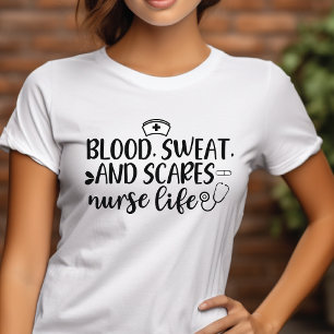 T-shirt En Tri-matière Sang, sueur et frayeurs Infirmière Vie Halloween