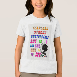 T-shirt En Tri-matière Sans Peur Forte Inarrêtable Elle Est