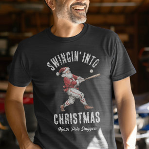 T-shirt En Tri-matière Santa Baseball « Swingin’ Into Christmas » Fêtes