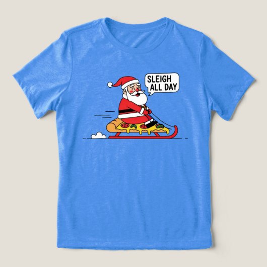 T-shirt En Tri-matière Santa Claus Sleighing All Day Christmas (Design Recto)