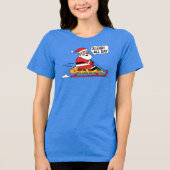 T-shirt En Tri-matière Santa Claus Sleighing All Day Christmas (Recto)