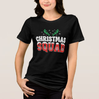 T-shirt En Tri-matière Santa’s Christmas Squad | Cute Holiday Matching De