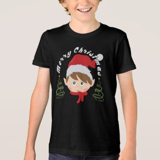 T-shirt En Tri-matière Sapin de Noël joyeux et chapeau de Père Noël 