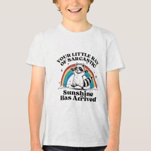T-shirt En Tri-matière Sarcastique Raccoon arc-en-ciel