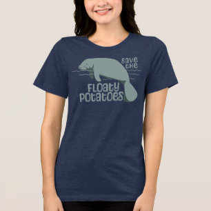 T-shirt En Tri-matière Sauvez Les Pommes De Terre Flottantes Manatee