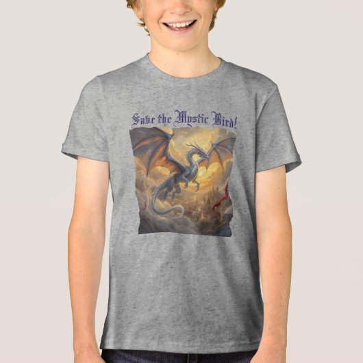 T-shirt En Tri-matière "Sauvez l'oiseau mystique" (Recto)