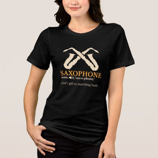 T-shirt En Tri-matière Saxophone - Saxophone - Définition (Recto)