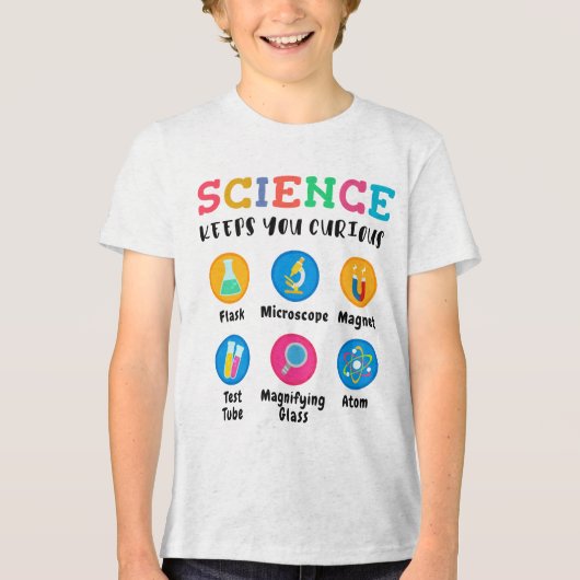 T-shirt En Tri-matière Science keeps you curious (Recto)