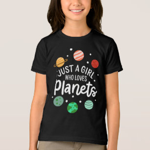 T-shirt En Tri-matière Science Nerd fille spatiale qui aime les planètes